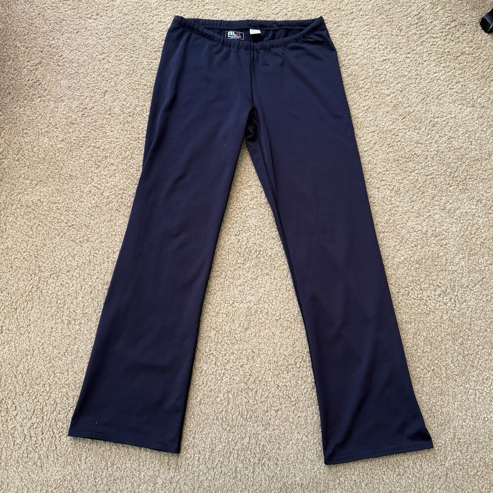 RLX Ralph Lauren Polo Sport Activewear LARGE Pants Black Elastic Lycra 29x30 USA